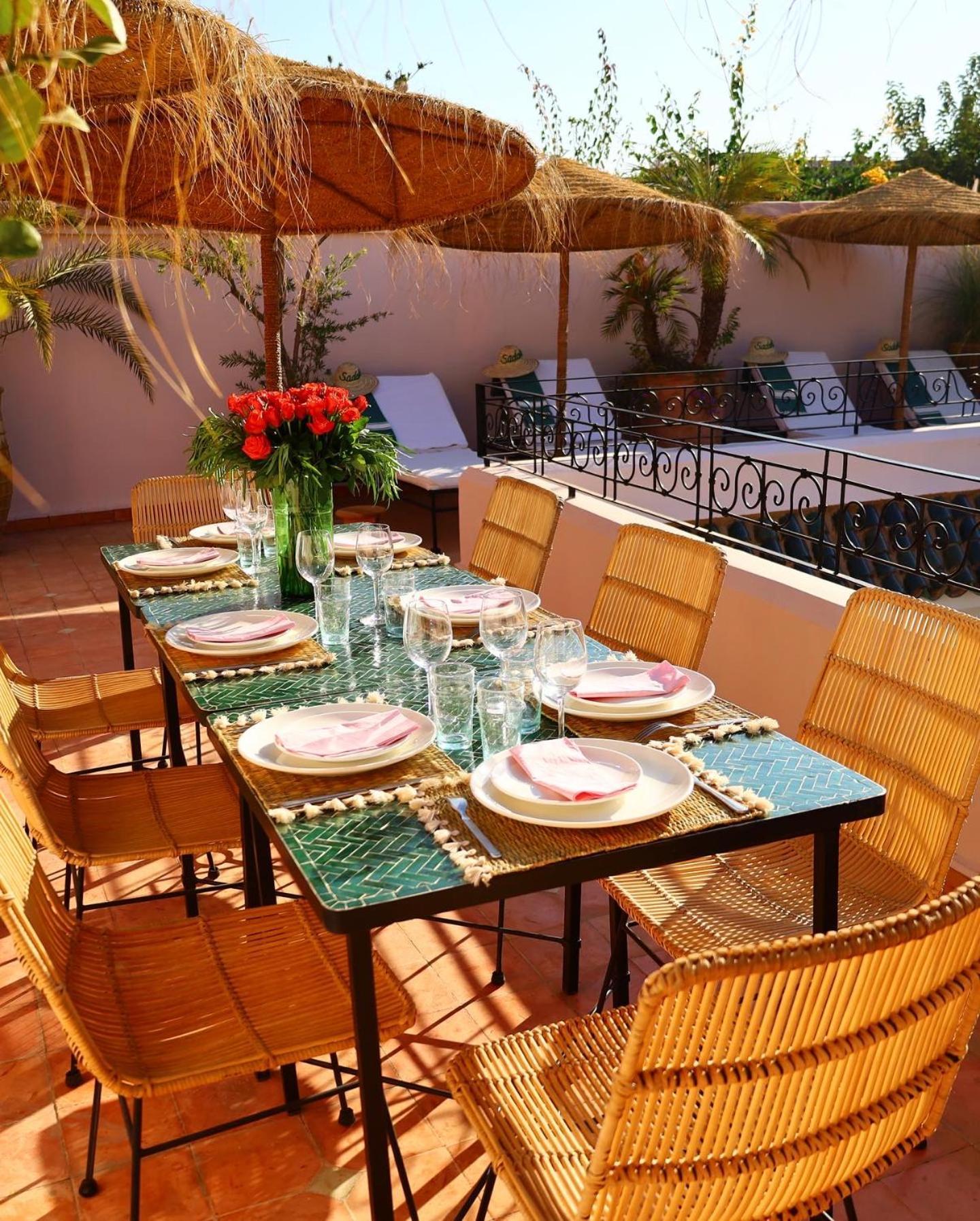 Riad Prive Sadaka Bassin Rooftop Marrákes Kültér fotó